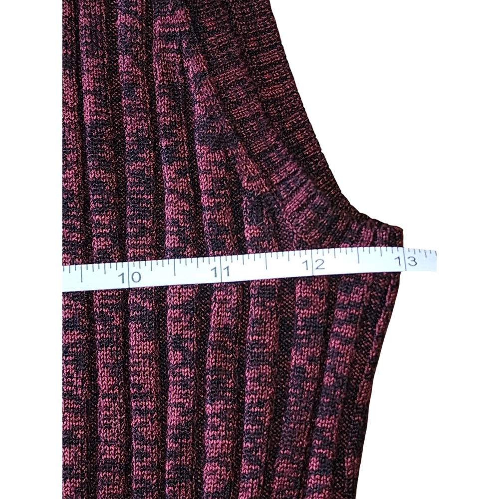 House of Harlow 1960 Burgundy Ribbed Mock Neck Sleeveless Maxi Dress M NWOT - Picture 3 of 7